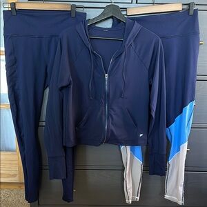 Fabletics Leggings and Zip Up Set (3 pc)